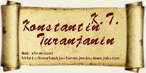 Konstantin Turanjanin vizit kartica